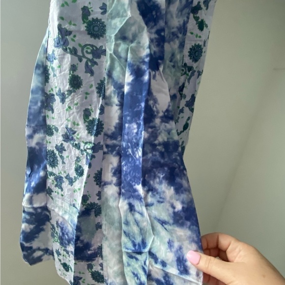 LOGO by Lori Goldstein Woven Lavender Tie Dye Vest w Print Cotton Panel XXS - Picture 6 of 14